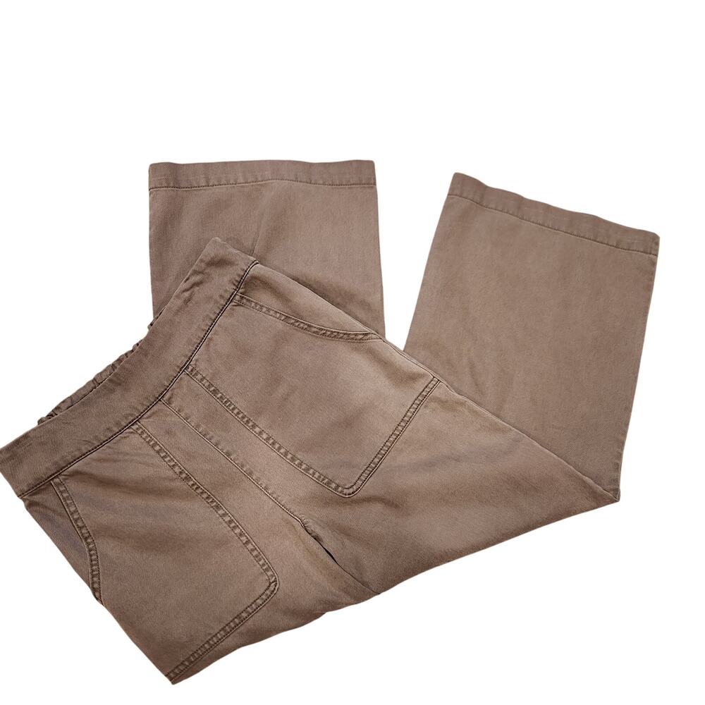 Nicole Miller Croped Army‎ Green Wide Leg Pants Sz2
